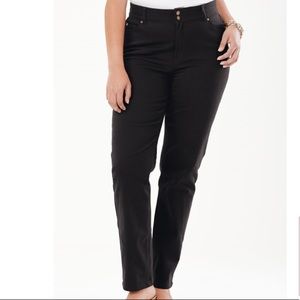 Jessica London Black Straight Leg Jeans